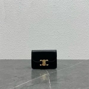 셀린느 플랩 트리옹프 샤이니 카프스킨 카드/명함지갑 101583 2023/신상