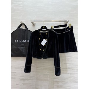 발망 벨벳 자켓 스커트 세트 B64806 2025/신상