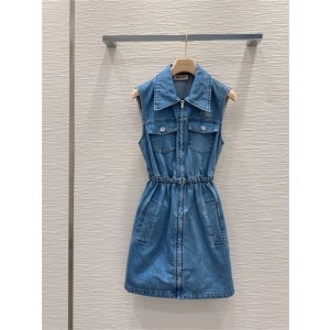 미우미우 데님 민소매 원피스 M73408 2025/신상