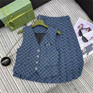구찌 데님 조끼 스커트 세트 G34205 2025/신상