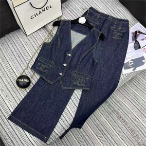 샤넬 데님 조끼 청바지 세트 C13803 2025/신상
