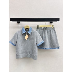 미우미우 반팔 폴로 티셔츠 스커트 세트 M73509 2025/신상