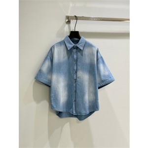 아크네 스튜디오 반팔 데님 셔츠 A82601 2025/신상