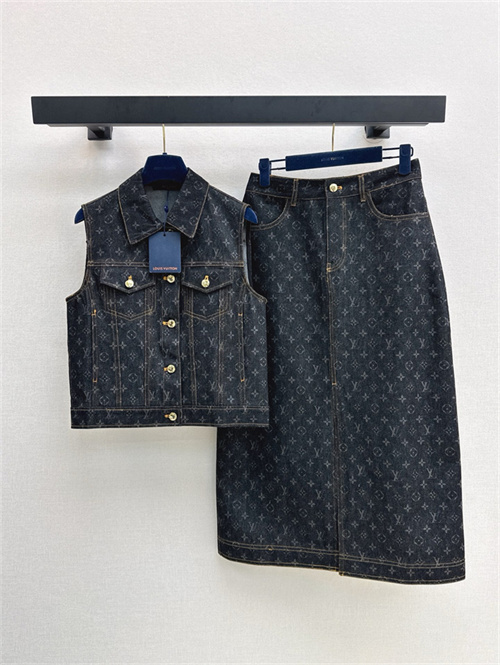 루이비통 데님 조끼 스커트 세트 L54504 2025/신상