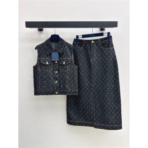루이비통 데님 조끼 스커트 세트 L54504 2025/신상