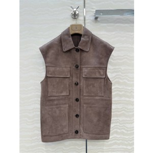 브루넬로 쿠치넬리 양가죽 조끼 B61230 2025/신상