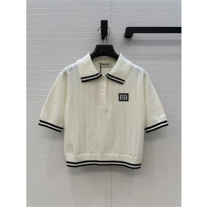 미우미우 반팔 폴로 니트 M72995 2025/신상