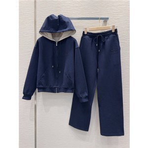 미우미우 양면 후드 트레이닝 세트 M54704 2025/신상