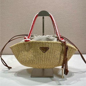 프라다 드로스트링 라피아 스몰 토트백 1BA463 2025/신상