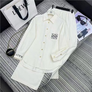 로에베 긴팔 셔츠 캐주얼 바지 세트 L72951 2025/신상