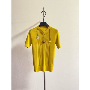 프라다 캐시미어 반팔 니트 P63804 2025/신상