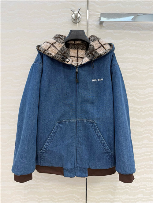 미우미우 양면 후드 데님 자켓 M84305 2025/신상