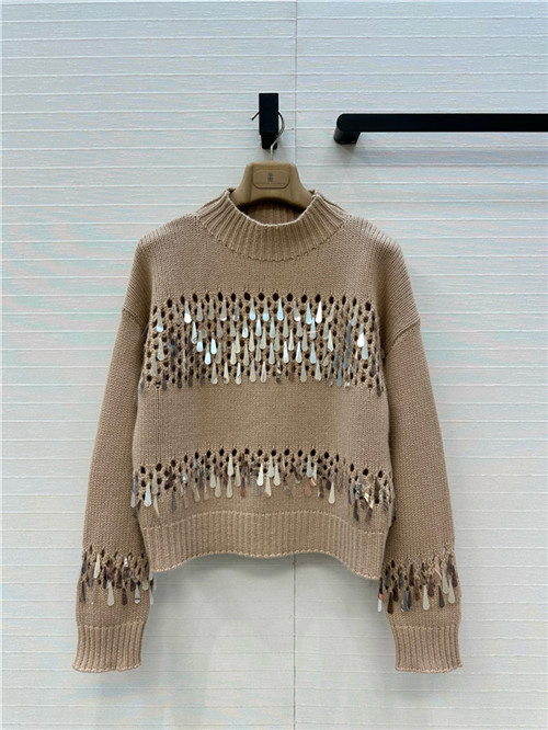 브루넬로 쿠치넬리 캐시미어 긴팔 니트 목플라 B64700 2025/신상